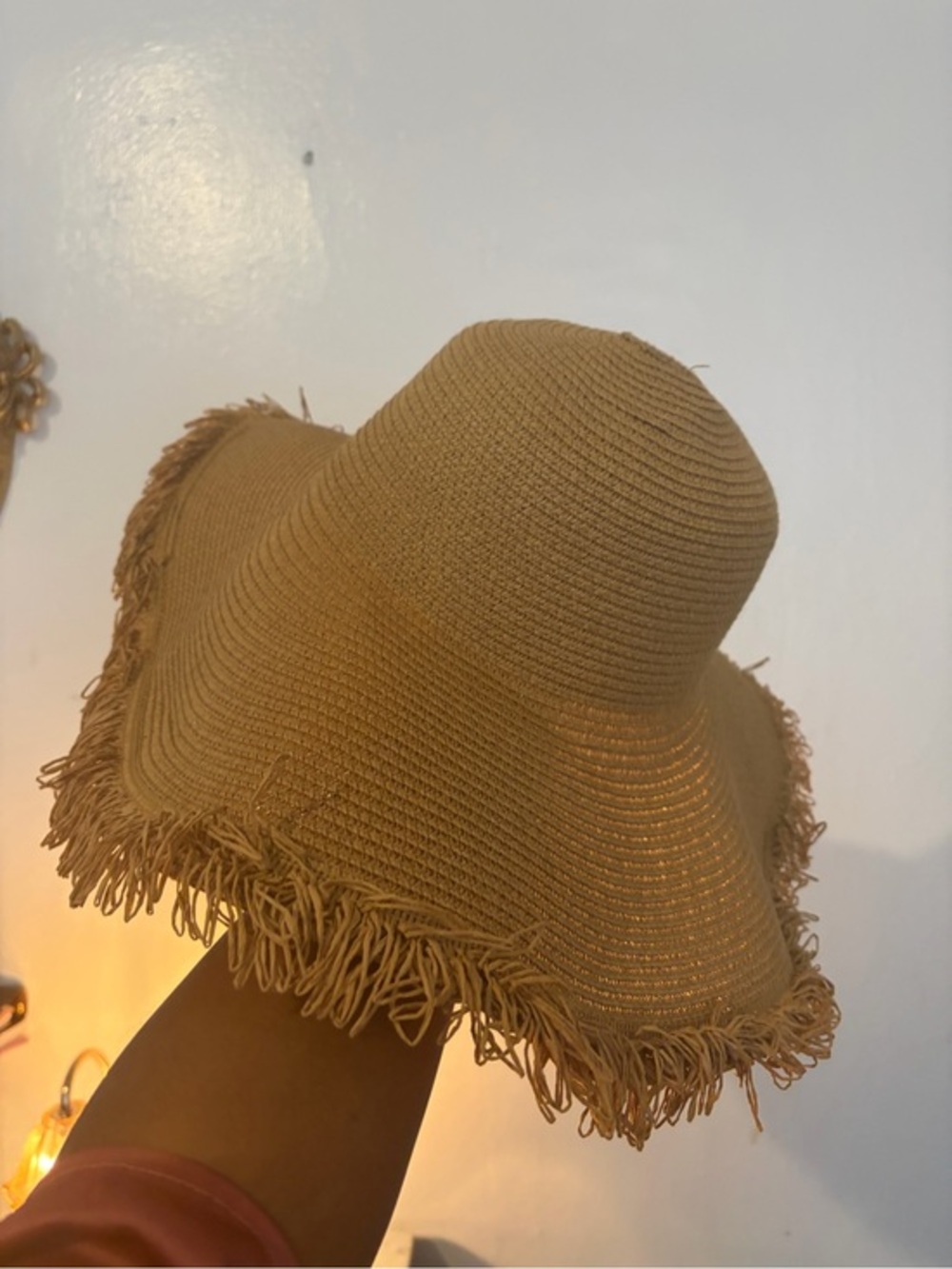 OVERSIZED FRAYED STRAW SUN HAT | RESORT | BEACH | ST. BARTS STYLE